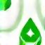 Drei stilisierte Blätter, die erneuerbare Energie symbolisieren
